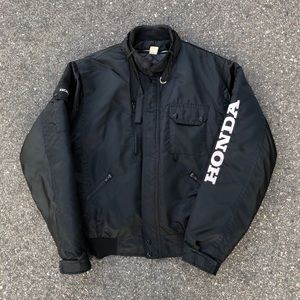 Vintage Honda Motorcycle Bike Racing Jacket Includes Liner Large
